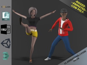cartoon characters pack1 3D Model