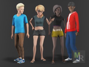 cartoon characters pack3 Model 3D