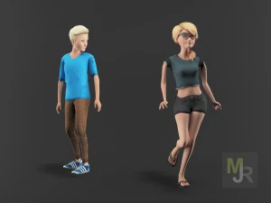 cartoon characters pack3 3D Model