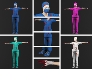 nurse woman1 Model 3D
