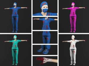 nurse woman1 3D Model