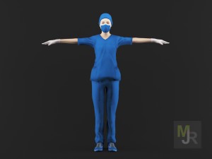 nurse woman1 Model 3D