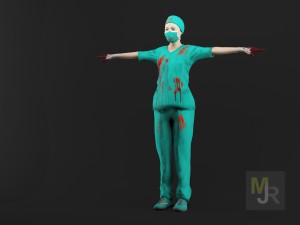 nurse woman1 Model 3D