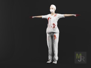 nurse woman1 Model 3D