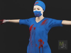 nurse woman1 Model 3D
