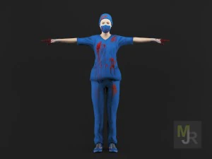 nurse woman1 3D Model
