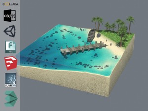 cube beach Modelo 3D