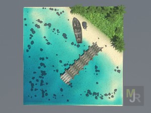 cube beach Model 3D