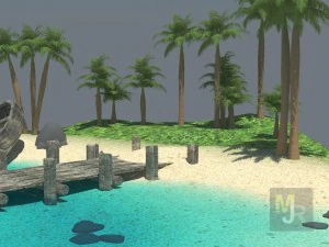 cube beach 3D Model