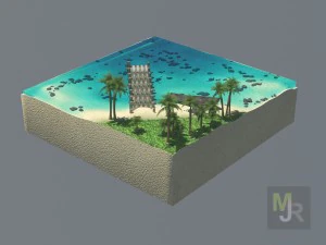 cube beach 3D Model