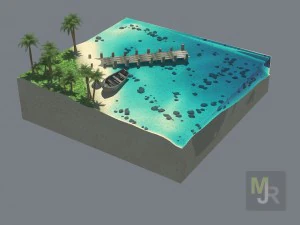 cube beach 3D Model