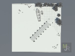 cube beach Model 3D