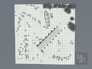 cube beach Model 3D