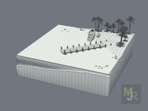 cube beach Model 3D