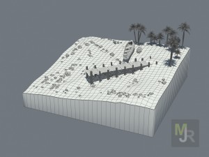cube beach Model 3D