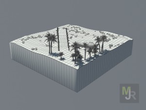 cube beach Model 3D