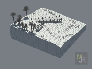 cube beach Model 3D