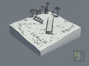 cube beach Model 3D