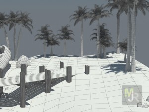 cube beach Model 3D