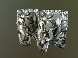 camouflage pants 1 3D मॉडल