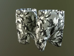 camouflage pants 1 3D Model