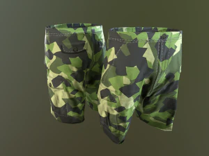 camouflage pants 1 3D Model