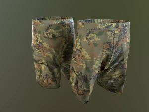 camouflage pants 1 3D Model