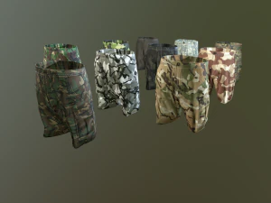 camouflage pants 1 3D Model