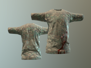 camouflaged shirts 3D Модель