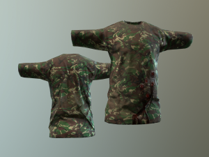 camouflaged shirts 3D Модель