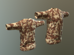camouflaged shirts 3D Модель