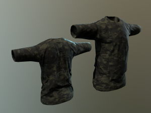 camouflaged shirts 3D Модель