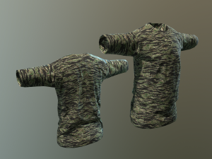 camouflaged shirts 3D Модель