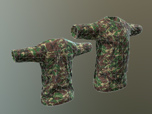 camouflaged shirts 3D Модель