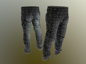 pants loose fit pack 3D 模型