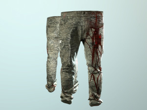pants loose fit camouflaged pack Model 3D