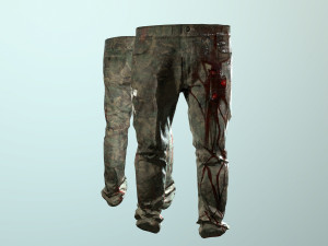 pants loose fit camouflaged pack Model 3D