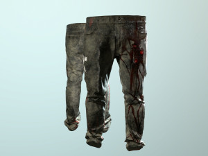 pants loose fit camouflaged pack Model 3D
