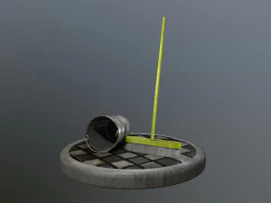 broom brush and bucket pack 3D Model