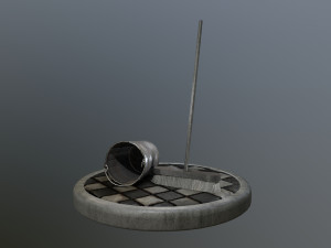 broom brush and bucket pack 3D Модель