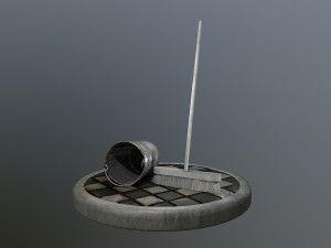 broom brush and bucket pack 3D Модель