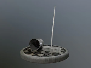 broom brush and bucket pack 3D Model