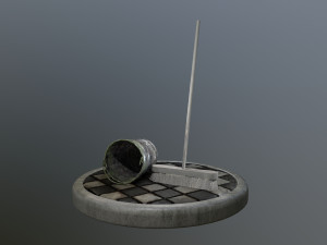 broom brush and bucket pack 3D Модель