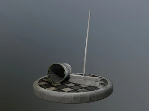 broom brush and bucket pack 3D Model