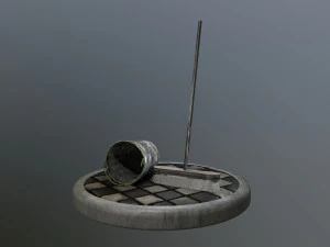 broom brush and bucket pack 3D Model