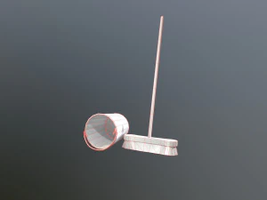 broom brush and bucket pack 3D Model