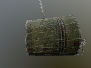 broom brush and bucket pack 3D Модель
