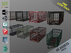 animal cage 3D 模型