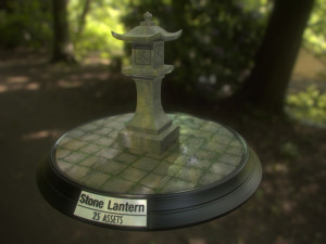 stone lantern pack 3D Модель