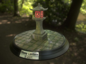 stone lantern pack 3D Модель